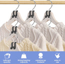 Hanger Hooks | Hooks - S-Hook Hangers - Black - Pack of 100 - Coat Hooks - Space-Saving Hanger Connector Hooks - Plastic Hanger Connectors - Ideal for Organizing Your Wardrobe