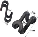 Hanger Hooks | Hooks - S-Hook Hangers - Black - Pack of 100 - Coat Hooks - Space-Saving Hanger Connector Hooks - Plastic Hanger Connectors - Ideal for Organizing Your Wardrobe