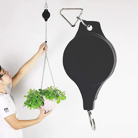 Extendable Hanging Basket Rack - Perfect for garden baskets, planters, and feeders. Hang high and pull down - Pack of 2