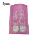 Shoe Bags - Pack of 5 - Shoe Bag - Travel and Storage Bag - Water-Repellent - Travel Organizer - Pink (43.5*32cm)