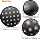 Pizza Baking Pan Set - Pizza Stone Set - Pizza Platter | Pizza Baking Tray | Pizza Plate - Carbon Steel - With Ventilation Holes - Oven-Safe - Home | Kitchen | Dining Room (26cm & 28cm & 32cm)