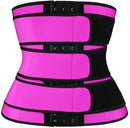 Women Sweat Reducer Training Belt - Sweatband - Waist Trainer - Slimming Belly Band - 3-Row Closure & Breathable Material - Extended Sizes (S to 6XL) - Red, XXL