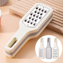 Grater - 3-piece set - Hand grater - Cheese grater - Ginger grater - Garlic grater - Stainless steel - Dishwasher safe - Silver