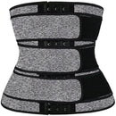 Women Sweat Reducer Training Belt - Sweatband - Waist Trainer - Slimming Belly Band - 3-Row Closure & Breathable Material - Extended Sizes (S to 6XL) - Gray, 4XL