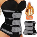 Women Sweat Reducer Training Belt - Sweatband - Waist Trainer - Slimming Belly Band - 3-Row Closure & Breathable Material - Extended Sizes (S to 6XL) - Gray, 4XL