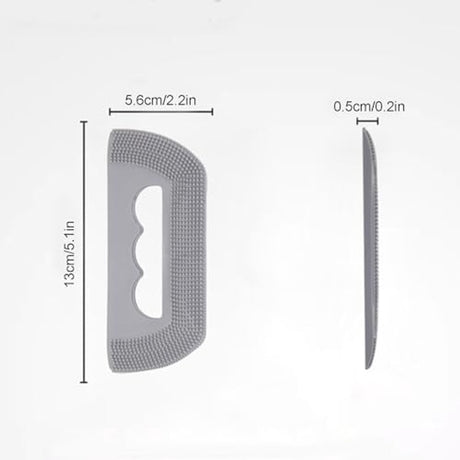 2-Pack Silicone Pet Hair Remover - Dog Hair - Cat Brush - Cat Brush - Reusable Plucking Brush for Clothes, Sofa & Car - Gray
