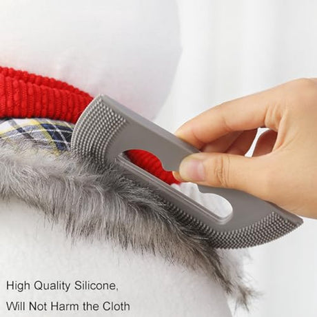 2-Pack Silicone Pet Hair Remover - Dog Hair - Cat Brush - Cat Brush - Reusable Plucking Brush for Clothes, Sofa & Car - Gray