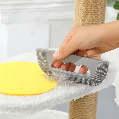 2-Pack Silicone Pet Hair Remover - Dog Hair - Cat Brush - Cat Brush - Reusable Plucking Brush for Clothes, Sofa & Car - Gray