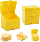 2-Pack Cheese Storage Boxes with Lids - For Sliced & Grated Cheese in the Fridge - Dishwasher Safe