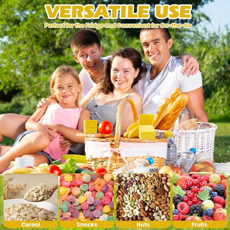 2-Pack Cheese Storage Boxes with Lids - For Sliced & Grated Cheese in the Fridge - Dishwasher Safe