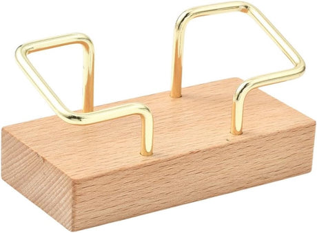 Business Card Holder - Wooden Display Rack - Desk Business Card Holder - Wooden Business Card Holder - Suitable for offices, homes, exhibition stands, receptions, events, meeting rooms and as a promotional gift.（B）