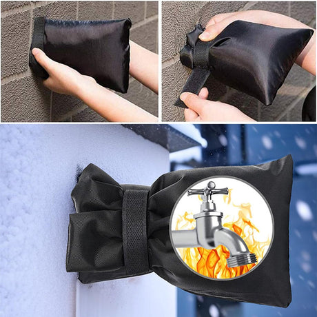Anti-freeze cover for water taps - 3-piece pack - Insulated anti-freeze cover - Protective cover for water pipes against ice formation