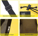 Backpack - Sports Bag - Travel Bag - Training Bag - Swimming Bag - 30*15*45cm - Mesh Material - Drawstring Design - Side Storage Space - Unisex - Suitable for Fitness, Swimming, Travel, Dancing, Camping（Yellow）