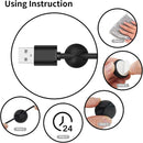 Pack of 12 Cable Clips - Black, Self-Adhesive Cable Organizer - Charger Holder - Cable Organizer - Suitable for bedside tables, desks, offices and for storing mice.