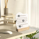Desktop Perpetual Calendar - 2026 Calendar - Reusable Block Calendar for the Desk - 2026 Monthly Calendar - Modern Ring Date Calendar - White