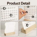 Desktop Perpetual Calendar - 2026 Calendar - Reusable Block Calendar for the Desk - 2026 Monthly Calendar - Modern Ring Date Calendar - White