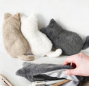 Student Storage Box - Pencil Case - Makeup Bag - Cute Cat-Shaped Storage Bag - Creative Cat-Shaped Storage Bag - Lightweight and Portable - Suitable for School, Office and Travel（Black）