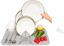 Folding Coasters - Kitchen Placemats - Draining Mats - Storage Racks - Suitable for Kitchens (Grey)