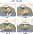 Hanger Hooks | Hooks - S-Hook Hangers - Transparent - 100 Pieces - Coat Hook - Space-Saving Hanger Connector Hooks - Plastic Hanger Connectors - Ideal for Organizing Your Wardrobe