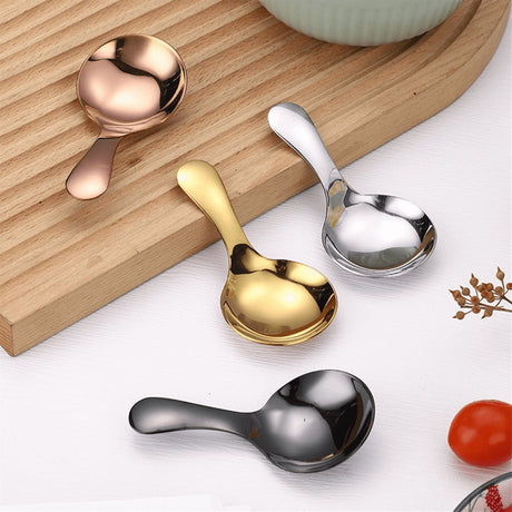 4-pack - small spoons - spoons with short handle - suitable for pots - for salt, sugar, spices, coffee, tea, desserts