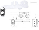 bidet - Toilet bidet | With 2 spray heads - Self-cleaning bidet spray - Adjustable water pressure - Toilet bidet attachment - Comes with a bidet installation video