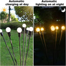 Outdoor Lighting - Solar Garden Lighting - Mood Lamp - LED Solar Garden Lamp - Firefly Shaped - 6 Pots x 2 - Waterproof for Outdoor Use - Suitable for Decorating Patio Paths - Warm Tones
