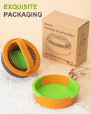 3-in-1 Hamburger and Hamburger Press - Hamburger Mold - Non-stick, durable patty maker for stuffed burgers and sliders - Easy to clean - Orange