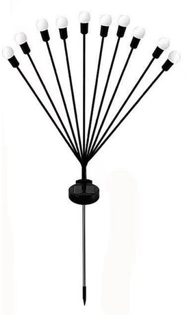Outdoor Lighting - Solar Garden Lighting - Mood Lamp - LED Solar Garden Lamp - Firefly Shaped - 10 Pots x 2 - Waterproof for Outdoor Use - Suitable for Decorating Patio Paths - Warm Tones