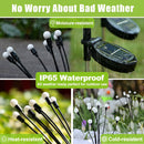 Outdoor Lighting - Solar Garden Lighting - Mood Lamp - LED Solar Garden Lamp - Firefly Shaped - 10 Pots x 2 - Waterproof for Outdoor Use - Suitable for Decorating Patio Paths - Warm Tones