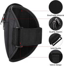 Sports Bag - Running Armband - Phone Holder for Running - Reflective Sports Accessories - With Adjustable Shoulder Strap - Suitable for Running, Camping and Hiking (Black)