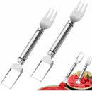 Watermelon Fork - Multifunctional Watermelon Slicer - Fruit Cutter - Portable Tool 2-Piece Set