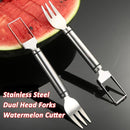 Watermelon Fork - Multifunctional Watermelon Slicer - Fruit Cutter - Portable Tool 2-Piece Set