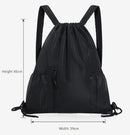 One-Piece Backpack - Drawstring Backpack - Large Capacity - Lightweight - Separate Wet and Dry Compartments, Sports Backpack - Suitable for Travel and Fitness - Black
