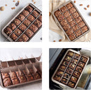 Baking Pan - Cake Pan - Bread Baking Pan - Baking Tray - With Cutting Aid Function - With Non-Slip Handle - Suitable for making cakes, chocolate, pastries, pies, cookies, etc. - 30 x 20 x 5 cm