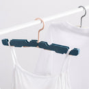 Folding Clothes Rack (Two-Piece Pack) - Hanging Clothes Rack - Portable Folding Hanger with Hook - Ideal for Travel, Campers, Travelers and Small Spaces - Dark Green