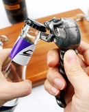Skeleton Bottle Opener - Beer Opener - Robust Stainless Steel with Ergonomic Grip - Keychain Size - For Bar & Party