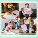 Erasable and Writable Folders - Pack of 30 | Includes 30 water-based whiteboard markers and 3 iron rings - Transparent plastic folders/protective covers - Drawing and tracing bags - Erasable and writable - Random colors