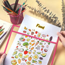 Erasable and Writable Folders - Pack of 30 | Includes 30 water-based whiteboard markers and 3 iron rings - Transparent plastic folders/protective covers - Drawing and tracing bags - Erasable and writable - Random colors