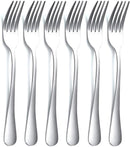Cutlery Forks - 6 pieces - Stainless steel cutlery forks - Cutlery set - Suitable for Western dishes, desserts and coffee.