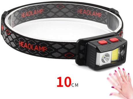 headlamp LED rechargeable - headlight - outdoor bicycle lamp - rechargeable night light - high-intensity LED headlamp - gaze sensor - COB headlamp