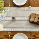 Table Runner - Christmas Table Runner - Fabric Table Runner - Cotton Table Runner - Washable Cotton Table Runner - Suitable for Family Table Decoration, Wedding Decoration, Party Decoration (33cm*220cm)