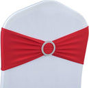 Chair Covers - Pack of 5 - Christmas Chair Covers - Party Chair Covers - Premium Elastic Chair Cover Straps - Buckle Slider - Universal Elastic Chair Straps - Wedding - Ceremony - Banquet Decoration - Red