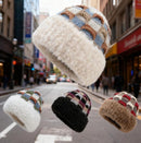 Winter Warm Knitted Hat - With Fleece Lining - Unisex - Suitable for Cold Weather（Beige）