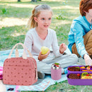Cooler Bags - Lunch Bag - Handle Strap - Cooler Bag - Lunch Bag - Insulated Cooler Bag - Picnic Bag - 25.5*21*17cm - Suitable for work, office, travel and picnics（Pink）