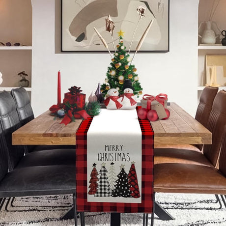 Table Runner - Christmas Table Runner - Christmas Decorations - Christmas Table Runner 33x183 cm - Christmas Table Decorations - Christmas Decorations 2024 - Christmas Decorations (Christmas Red)