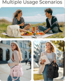 Cooler Bags - Lunch Bag - Handle Strap - Cooler Bag - Lunch Bag - Insulated Cooler Bag - Picnic Bag - Suitable for work, office, travel and picnics（Black）