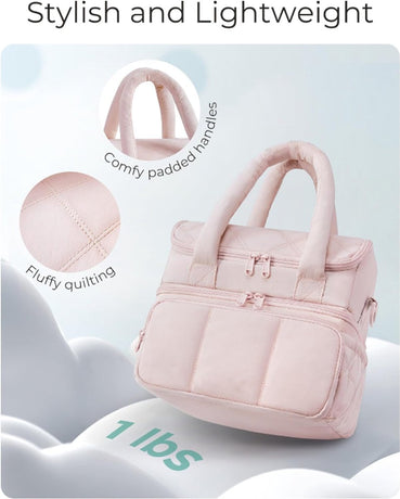 Cooler Bags - Lunch Bag - Handle Strap - Cooler Bag - Lunch Bag - Insulated Cooler Bag - Picnic Bag - Suitable for work, office, travel and picnics（Pink）