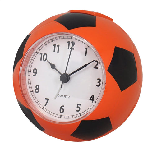 Football Alarm Clock - Silent Non-Ticking Desk Clock | Kids Bedside Clock | Cute football design, easy-to-read analog display, perfect for kids' bedrooms, great birthday gift for boys and girls - Orange