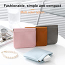 5pcs Lambskin Pocket Cosmetic Bag Makeup Pouch for Women Mini Makeup Bag Travel Storage -Waterproof Portable Squeeze Top Self-closing