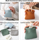 5pcs Lambskin Pocket Cosmetic Bag Makeup Pouch for Women Mini Makeup Bag Travel Storage -Waterproof Portable Squeeze Top Self-closing